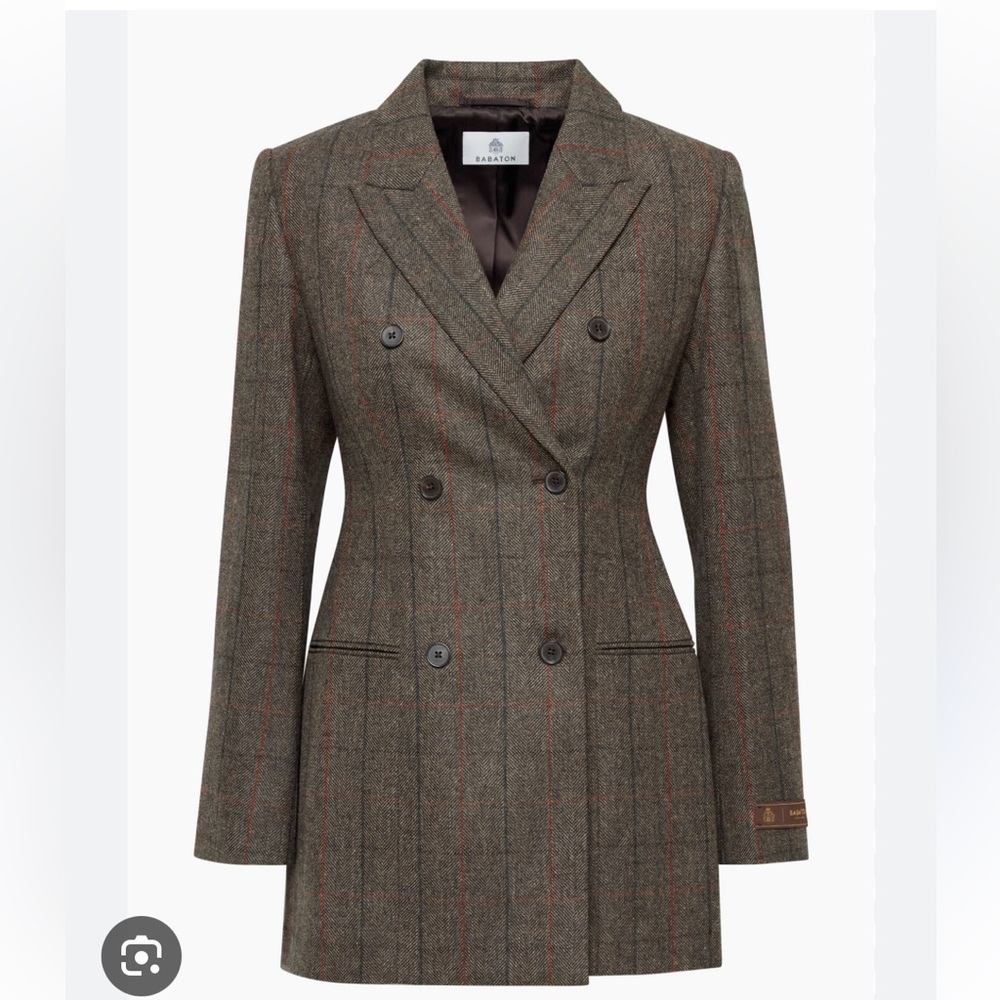 Aritzia Women's Plaid Double-Breasted onboard Blazer